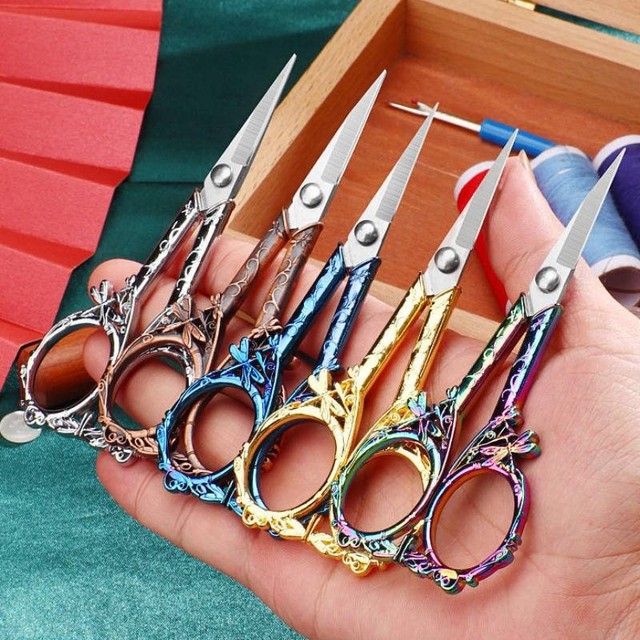 Embroidery Scissors Small Sewing Scissor Vintage Sharp Pointed Tip for  Craft Art Work Handmade Tool Thread Fabric Detail Cutting - AliExpress